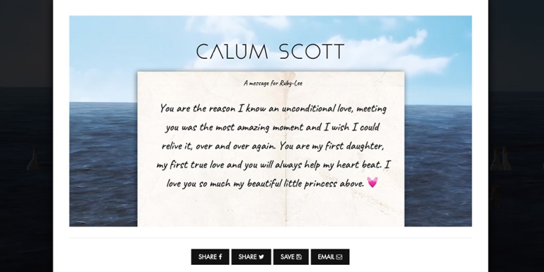 Website for Calum Scott by include