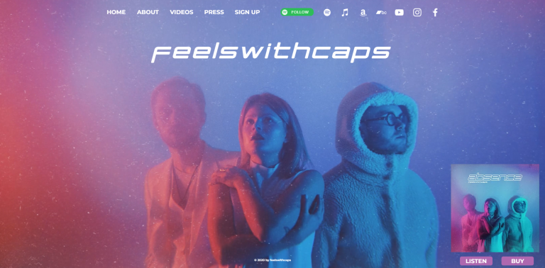 Website for feelswithcaps