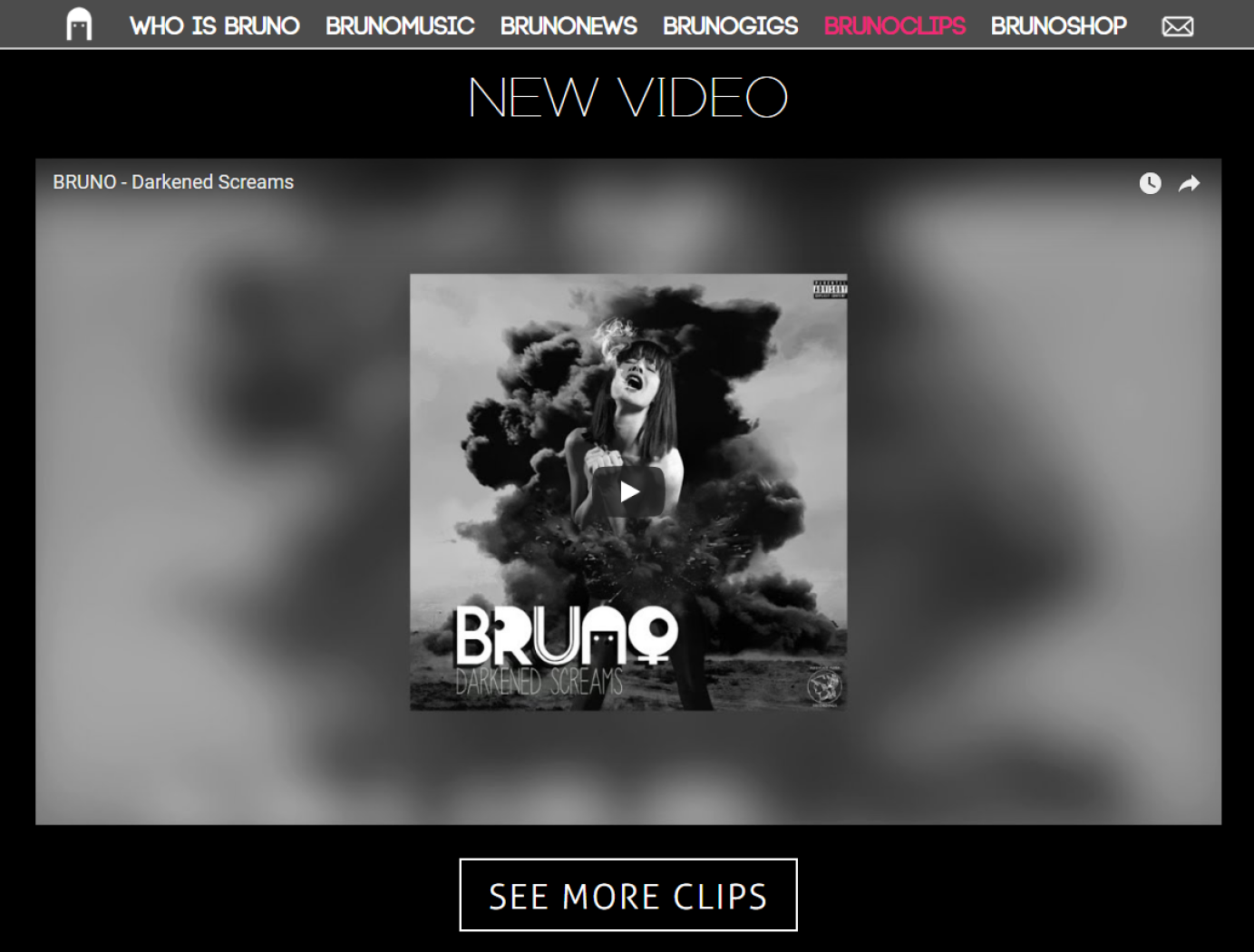 Website for BRUNO Music Artist by AR media