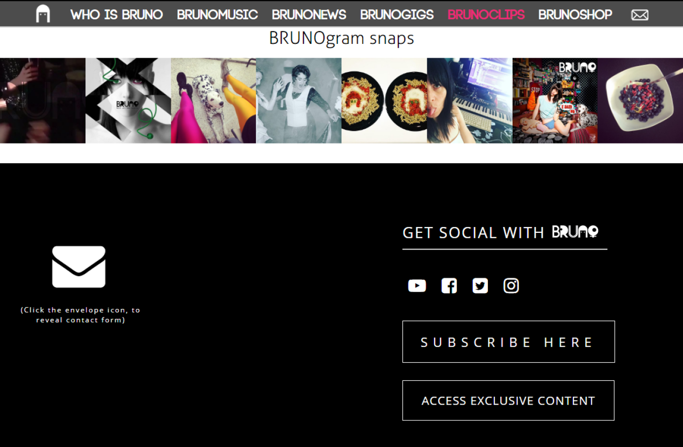 Website for BRUNO Music Artist by AR media