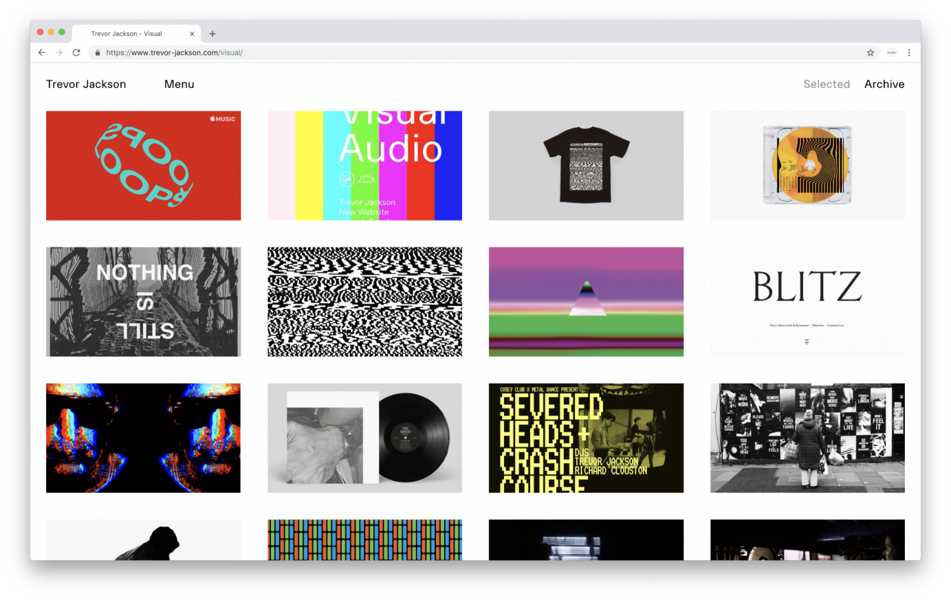 Website for Trevor Jackson by alexgross