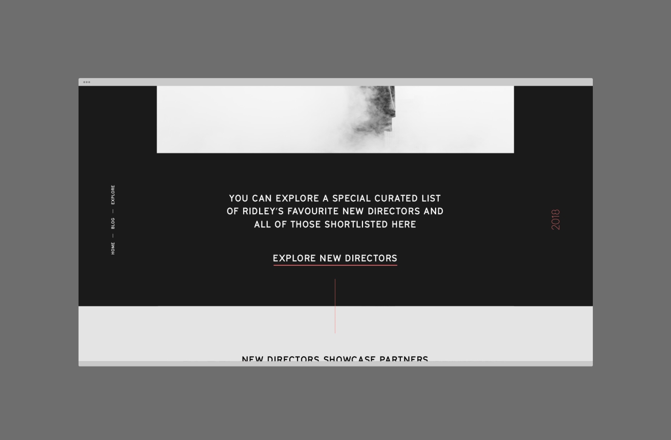 Website for The new Directors Showcase