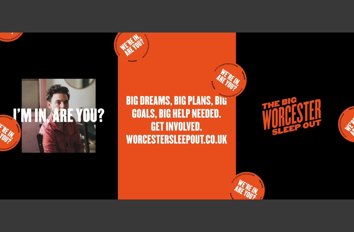 Branding & Content Creation for The BIg Worcester Sleep Out 2019 & 2020
