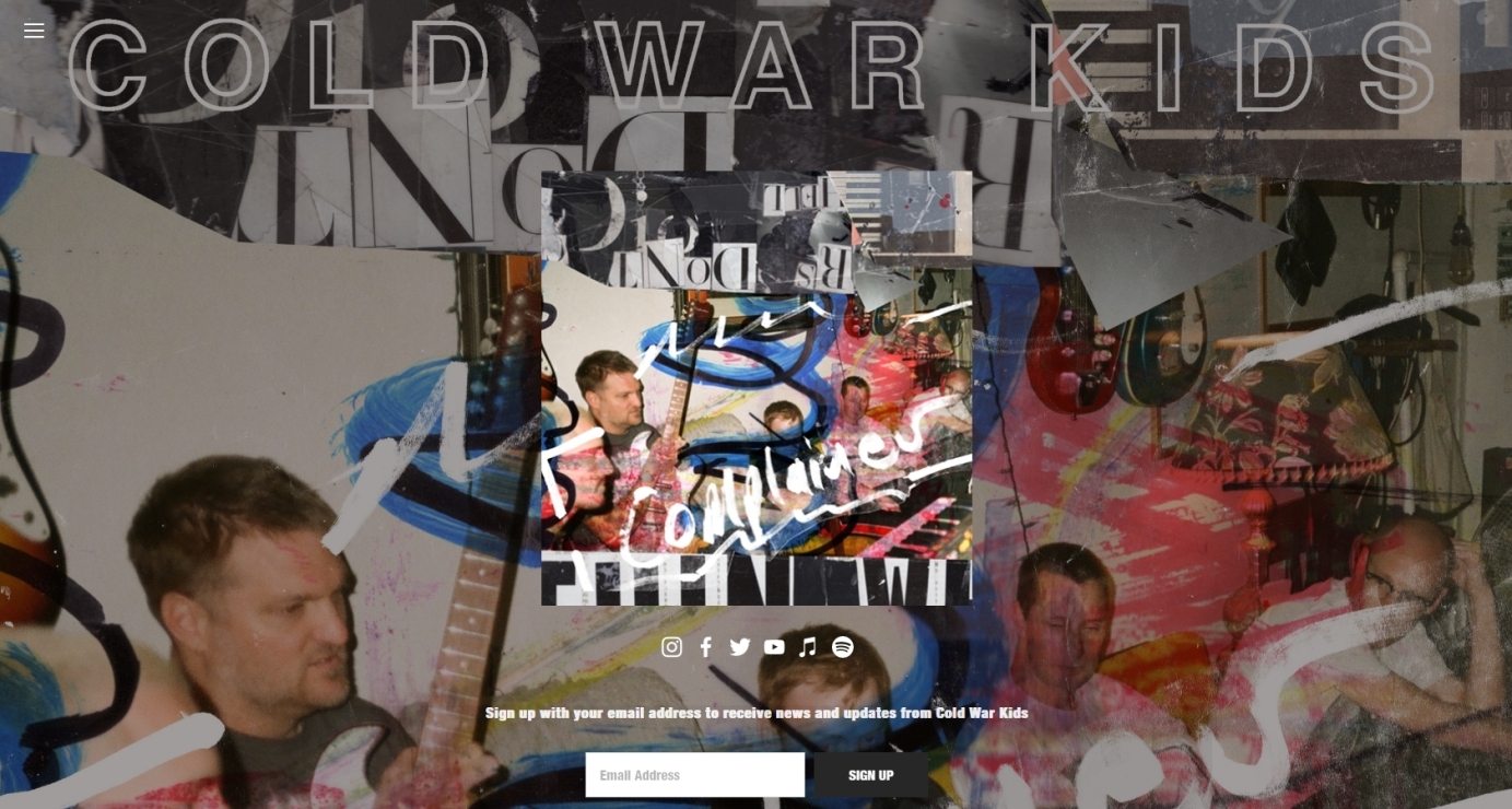Website for Cold War Kids by Jay Dryburgh