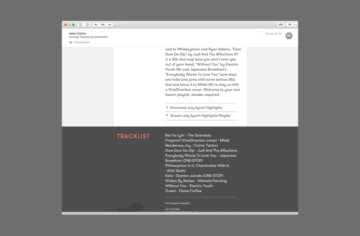 Creative direction for The Secretly Group by Tristan Palmer