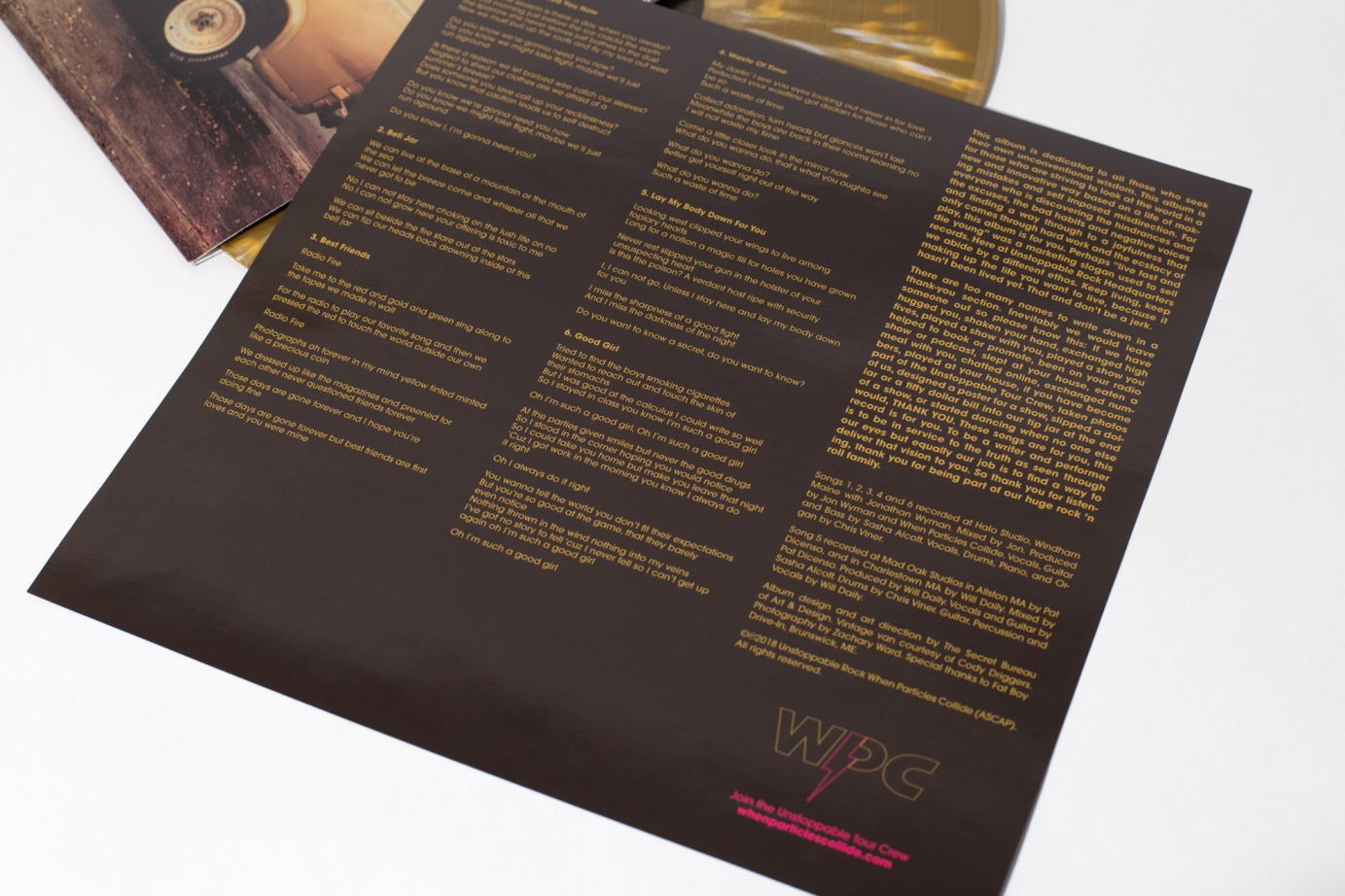 When Particles Collide "Fade to Gold" Limited Edition Vinyl