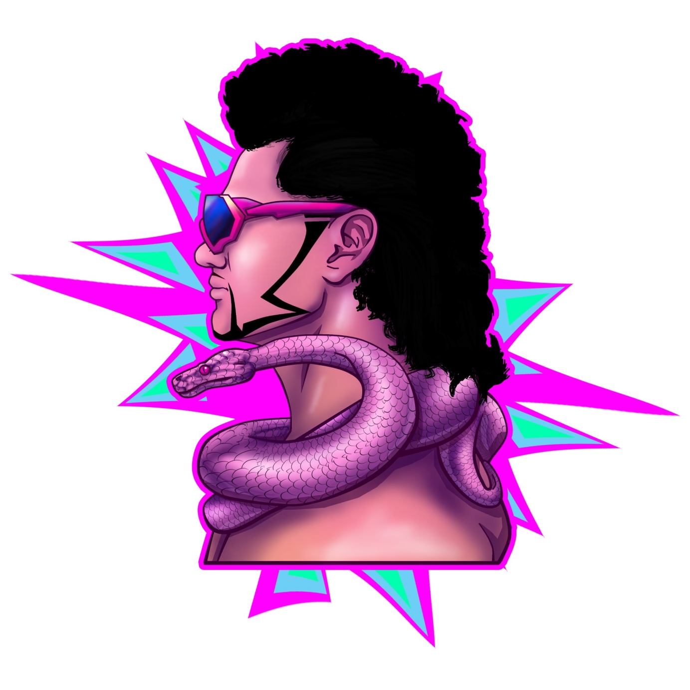RiFF RAFF - Pink Python (first cover)/merch art