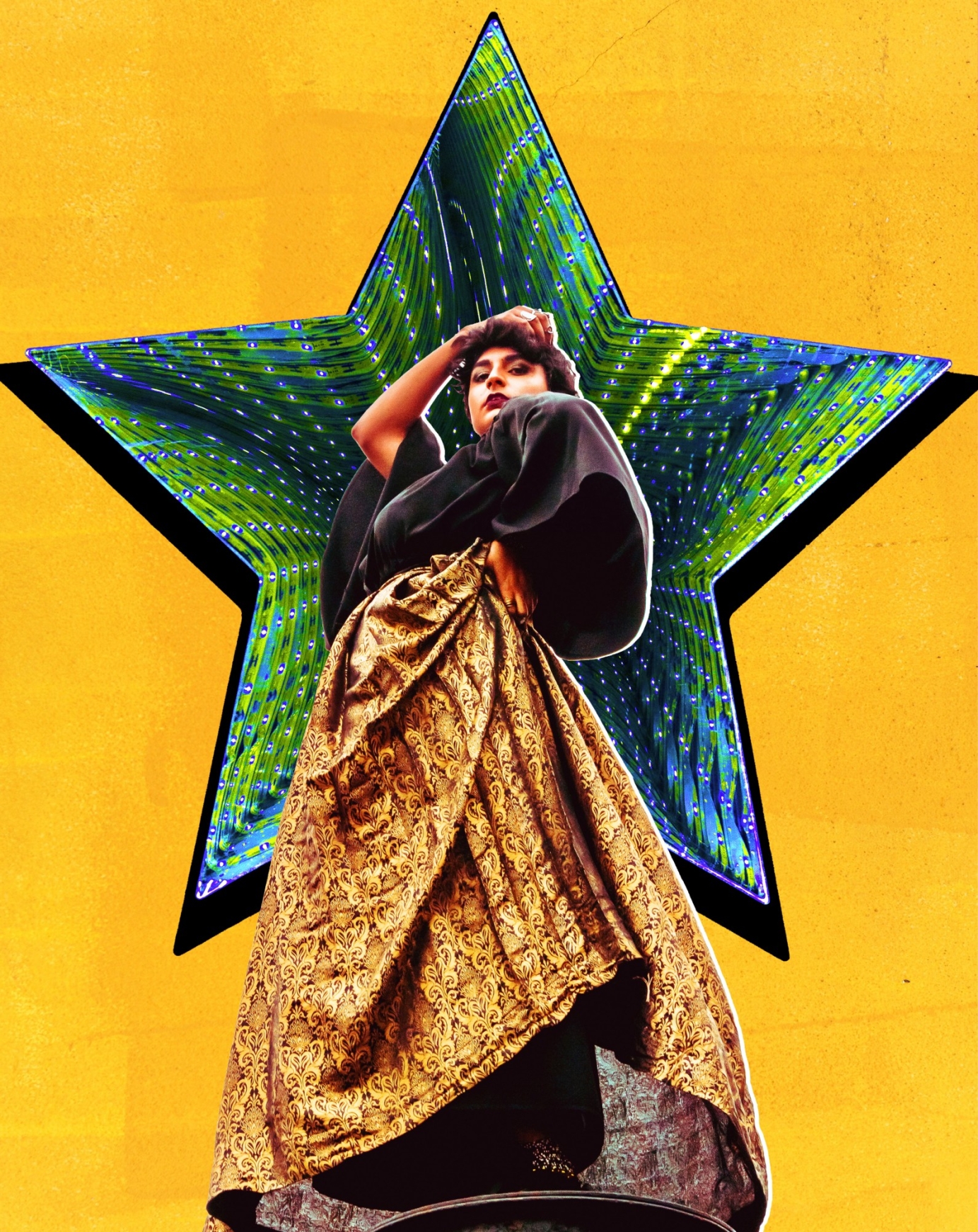 Folk Fusion - Empowered Woman Collage Art