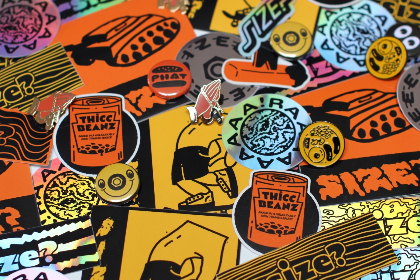 RAA! Stickers & pins
