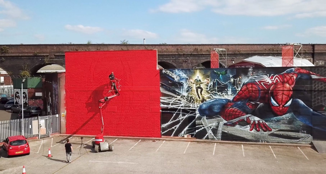 Spiderman Hyperlapse Mural