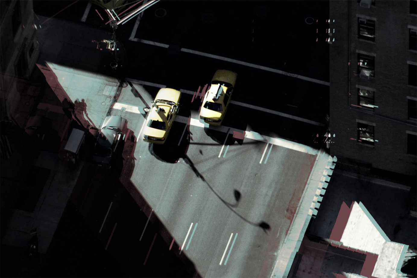 Taxi's from Rockafellar Centre, 2008.