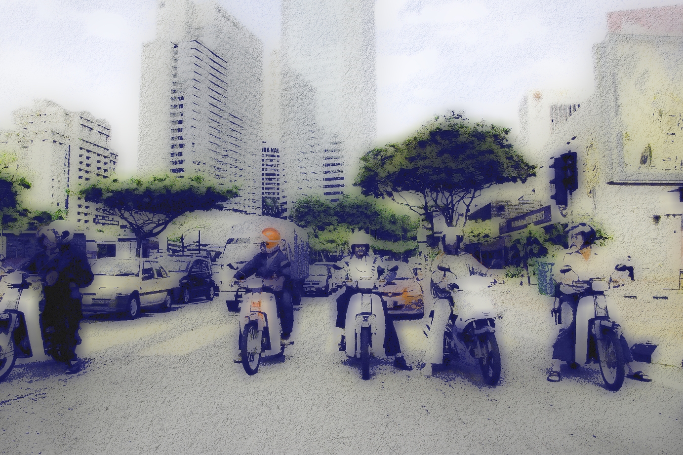 Fluorescent Dawn / Motorbike Gang