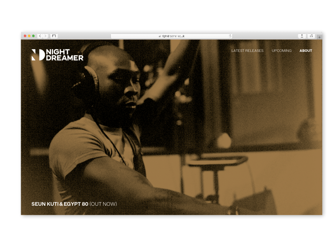 Night Dreamer Direct to Disc Sessions (Branding, Custom Font and Website Visual Design)