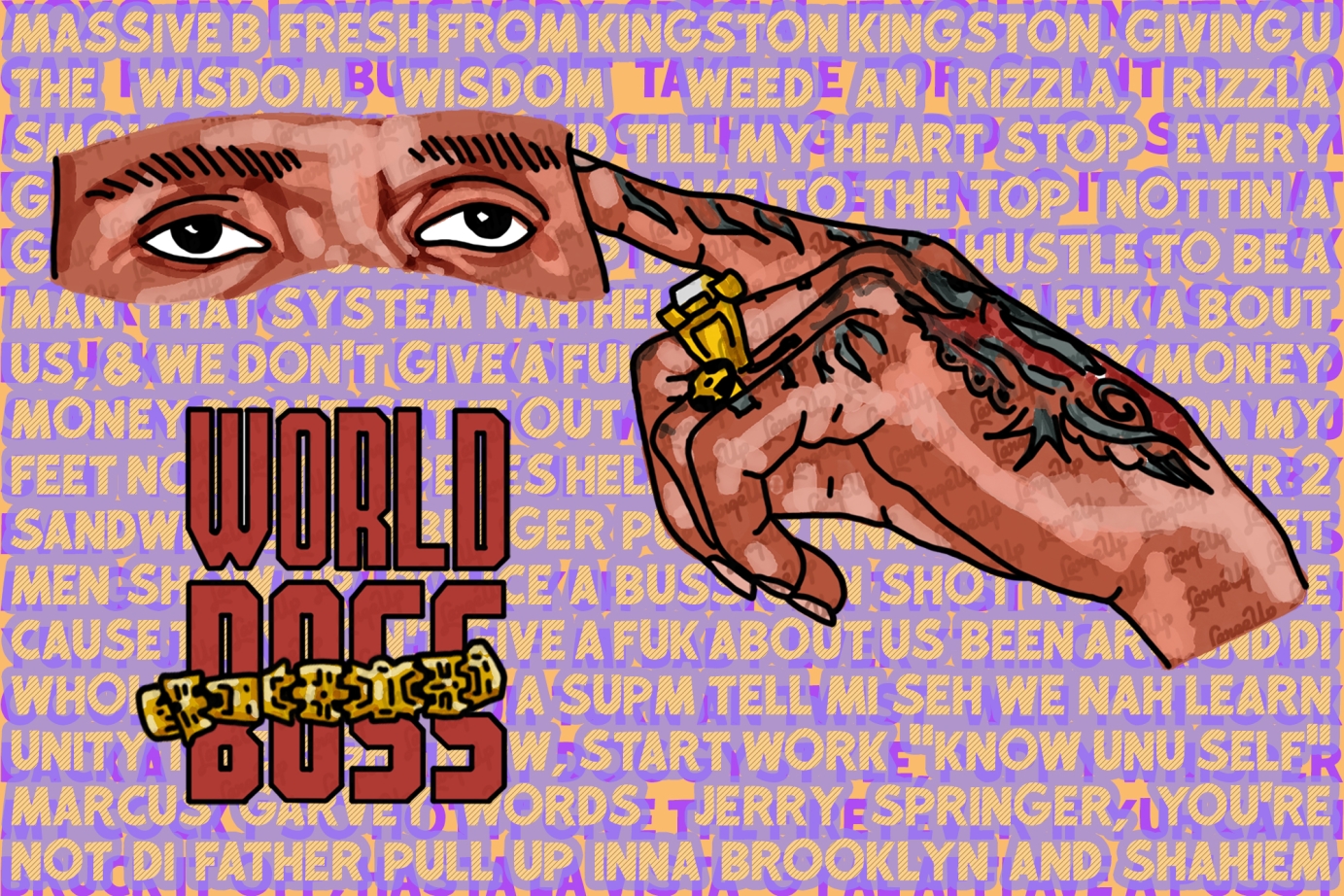 Editorial Illustration LargeUp.com Interview with Vybz Kartel