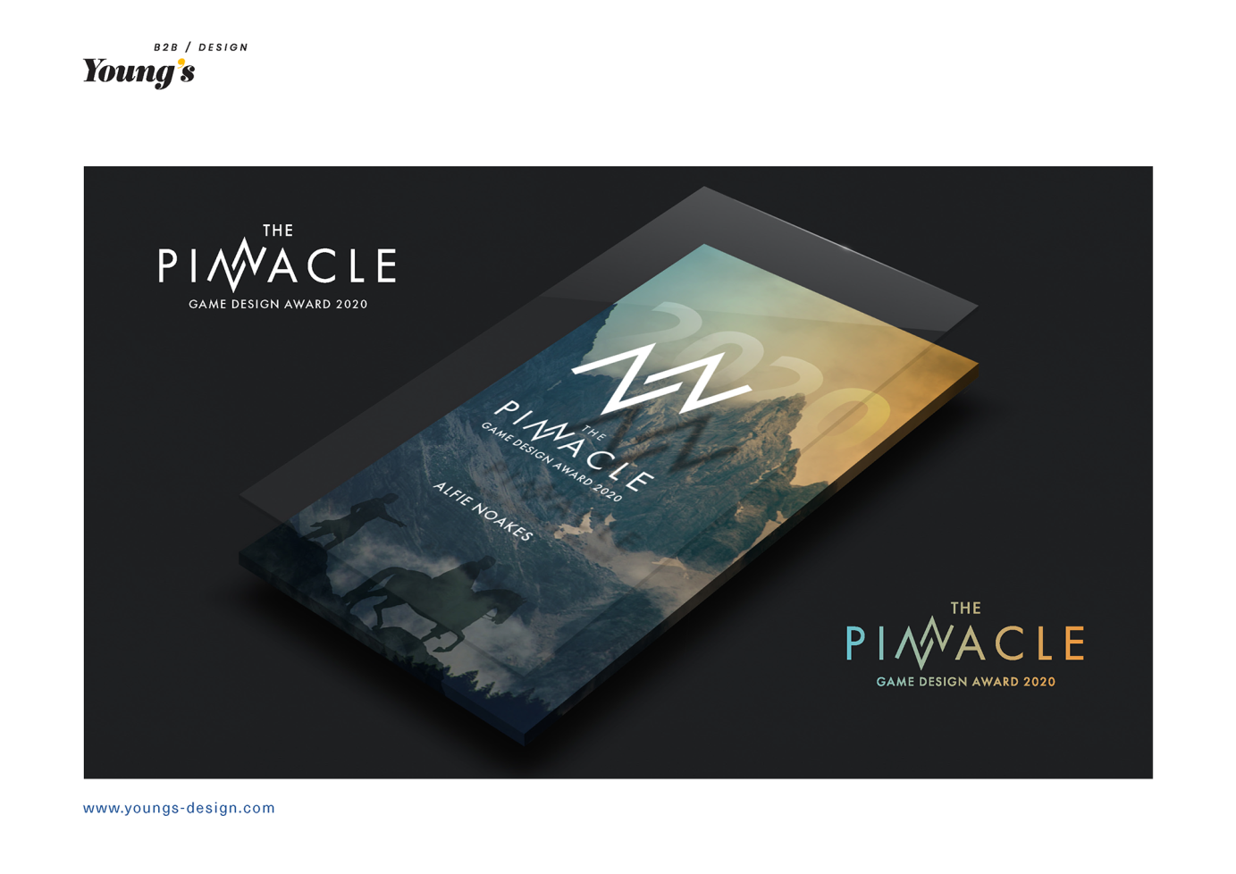 Pinnacle Game Award Design Logo and Brand Identity creation