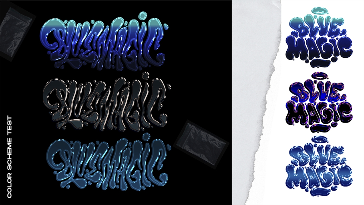 Blue Magic Lettering Logo