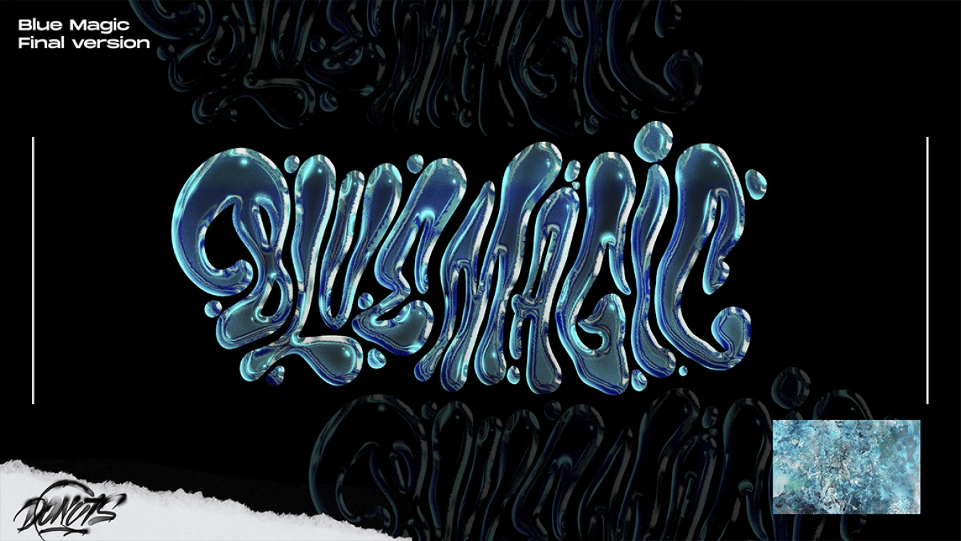 Blue Magic Lettering Logo