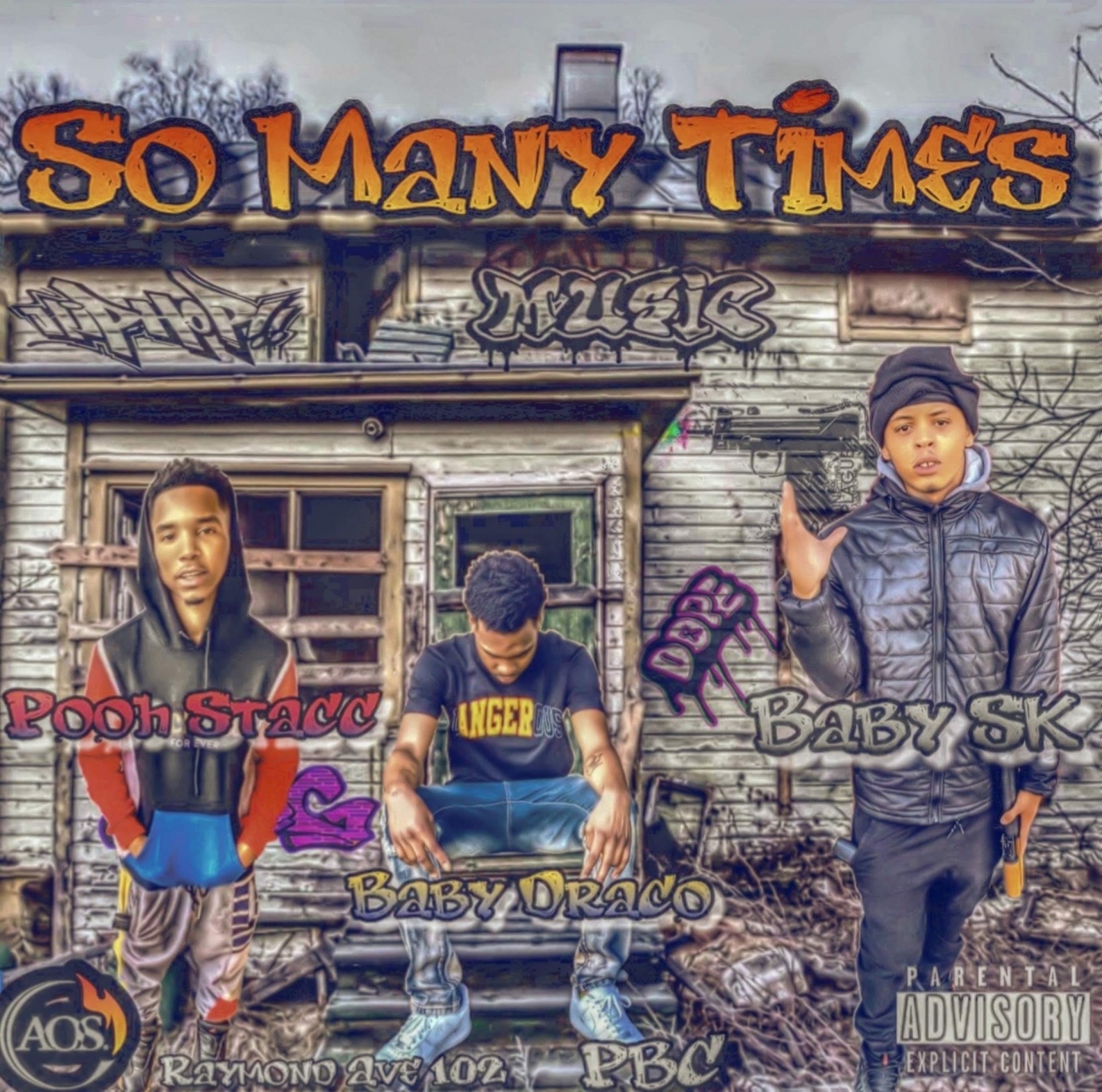 Pooh Stacc featuring Baby Draco and Baby SK - So Many Times (Album Cover)