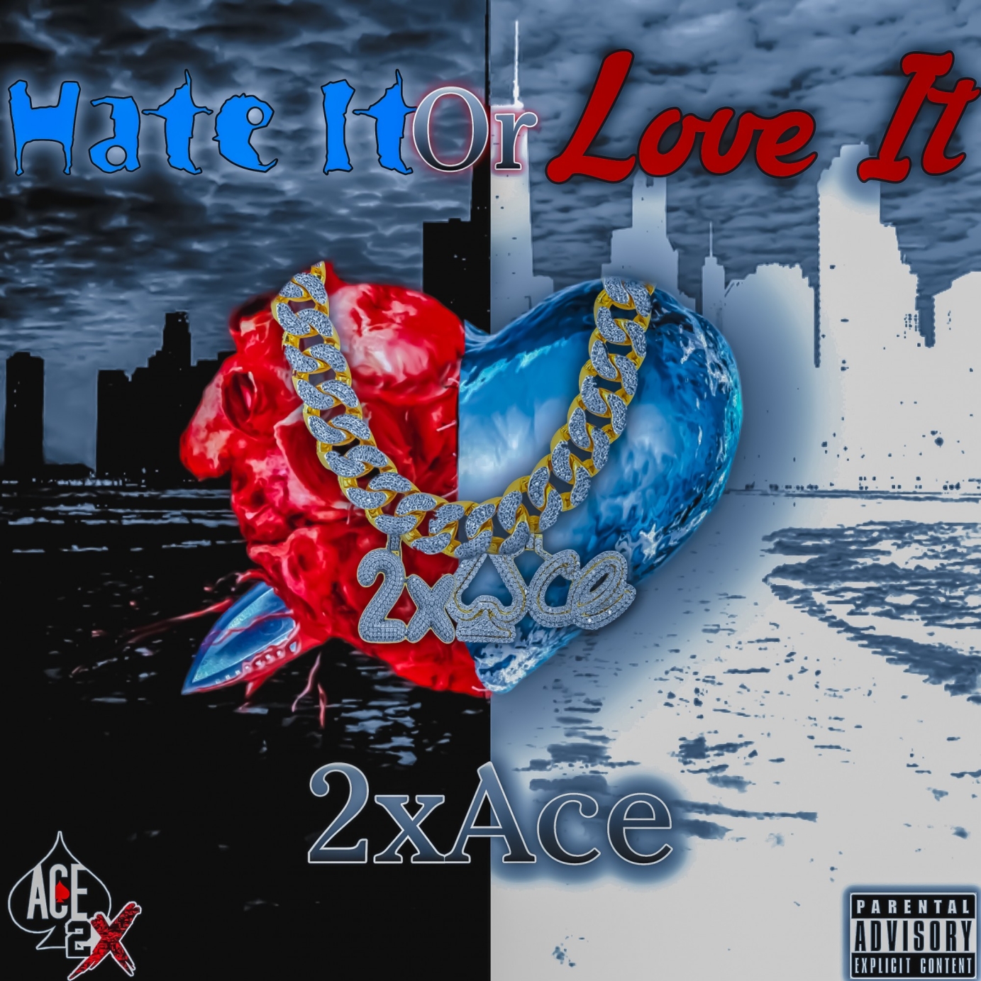 Album Cover Design For 2xAce - Hate It Or Love It