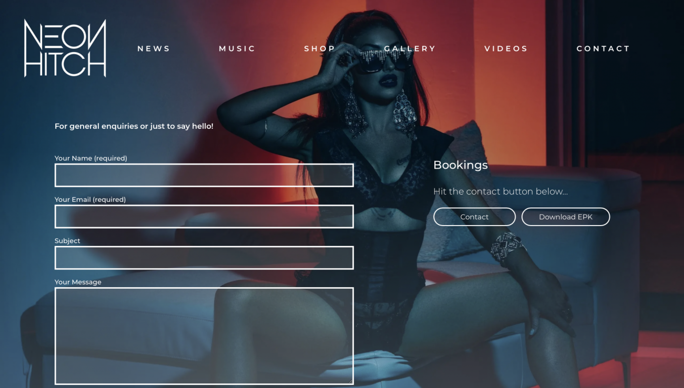 Neon Hitch website