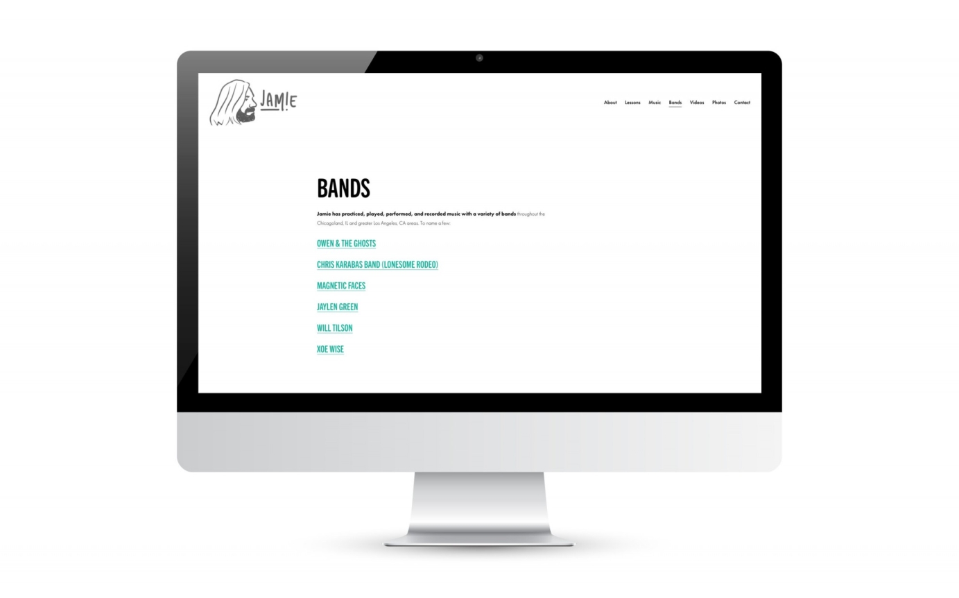 Logo, Branding, Photography, & Website for Jamie Stephens Music