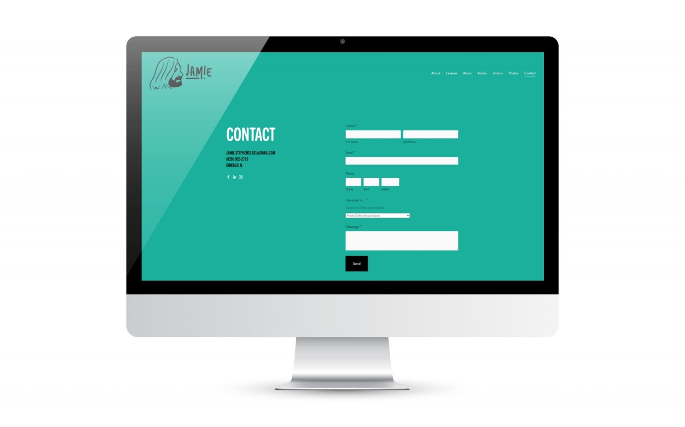 Logo, Branding, Photography, & Website for Jamie Stephens Music