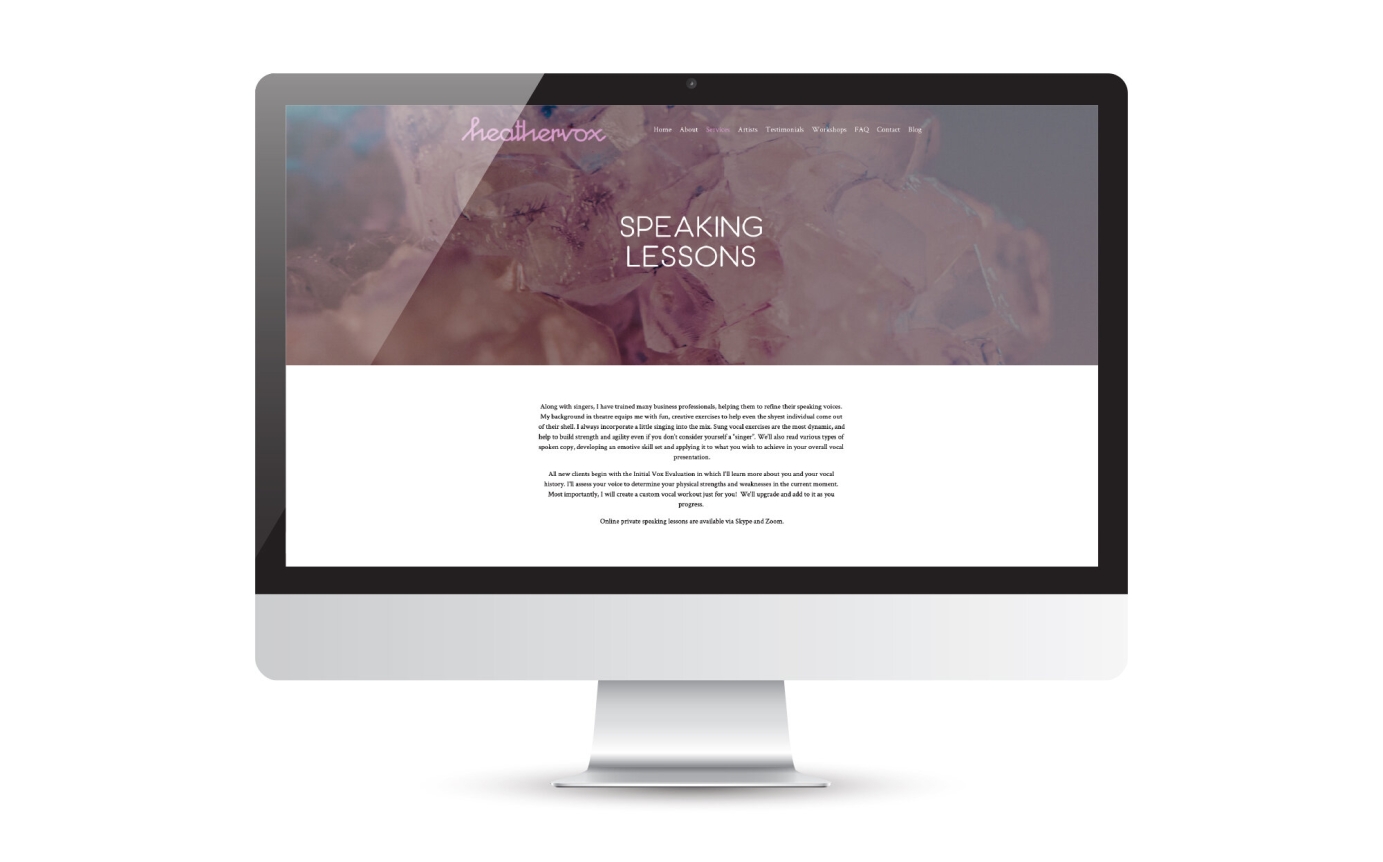 Logo, Branding, & Website design for HeatherVox