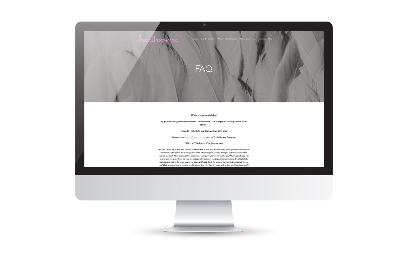 Logo, Branding, & Website design for HeatherVox