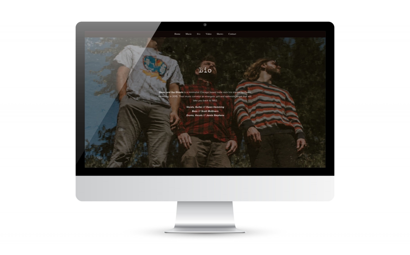 Owen & the Ghosts Website, Logo, Branding, Album Art, & Photography