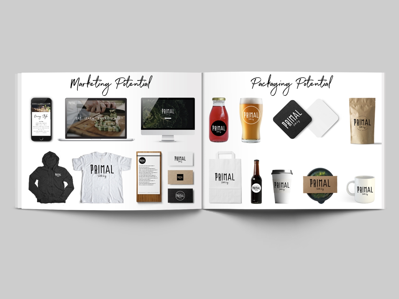 Logo, Branding, Website, & Merch for Primal Santa Cruz