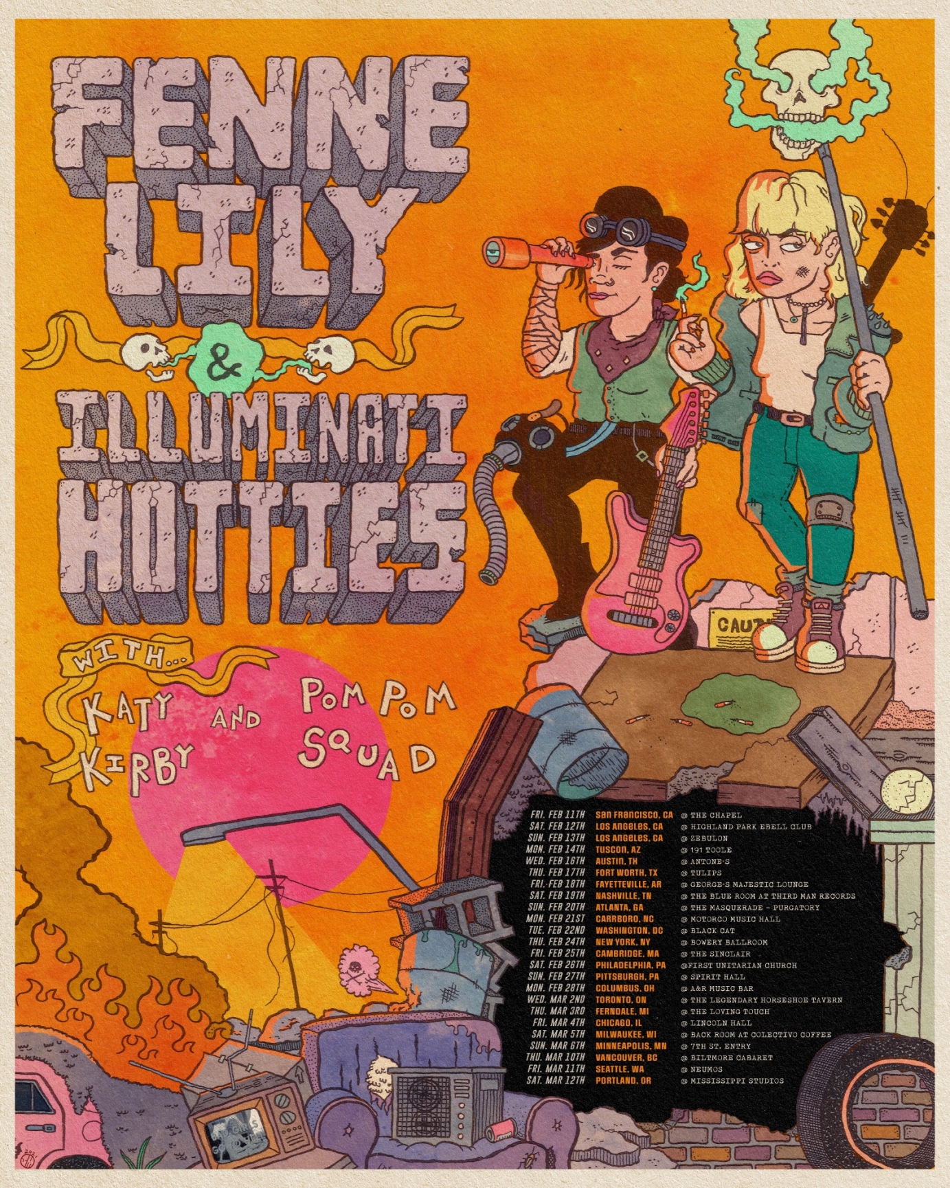 Fenne Lily / Illuminati Hotties 2022 Tour Poster