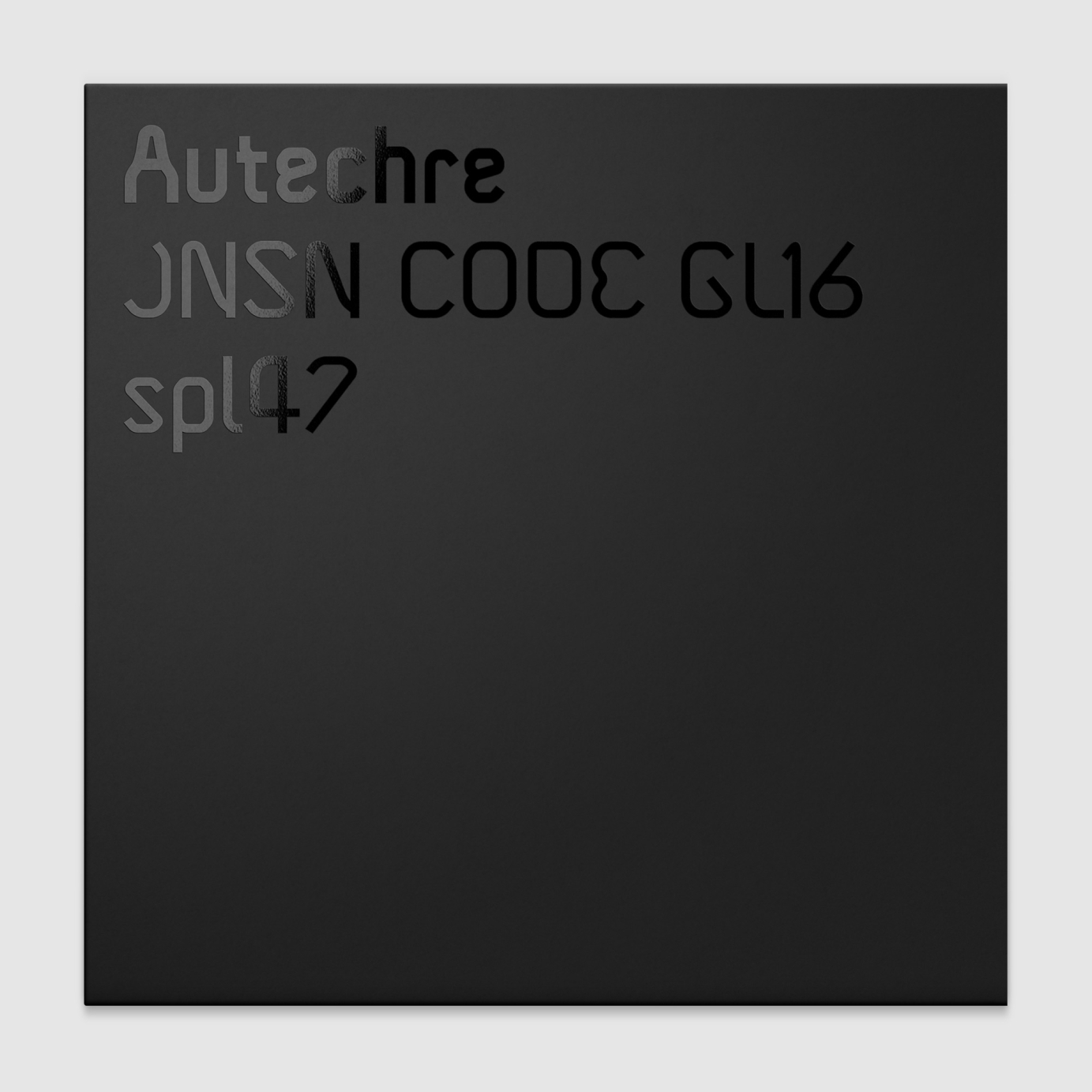 Autechre — JNSN CODE GL16/spl47 12" design with spot gloss