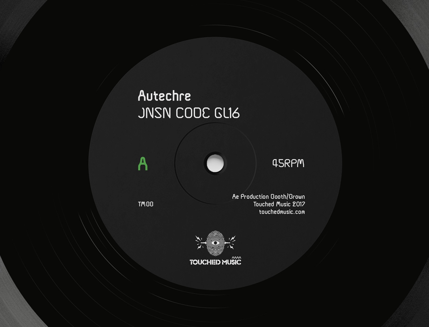 Autechre — JNSN CODE GL16/spl47 12" design with spot gloss