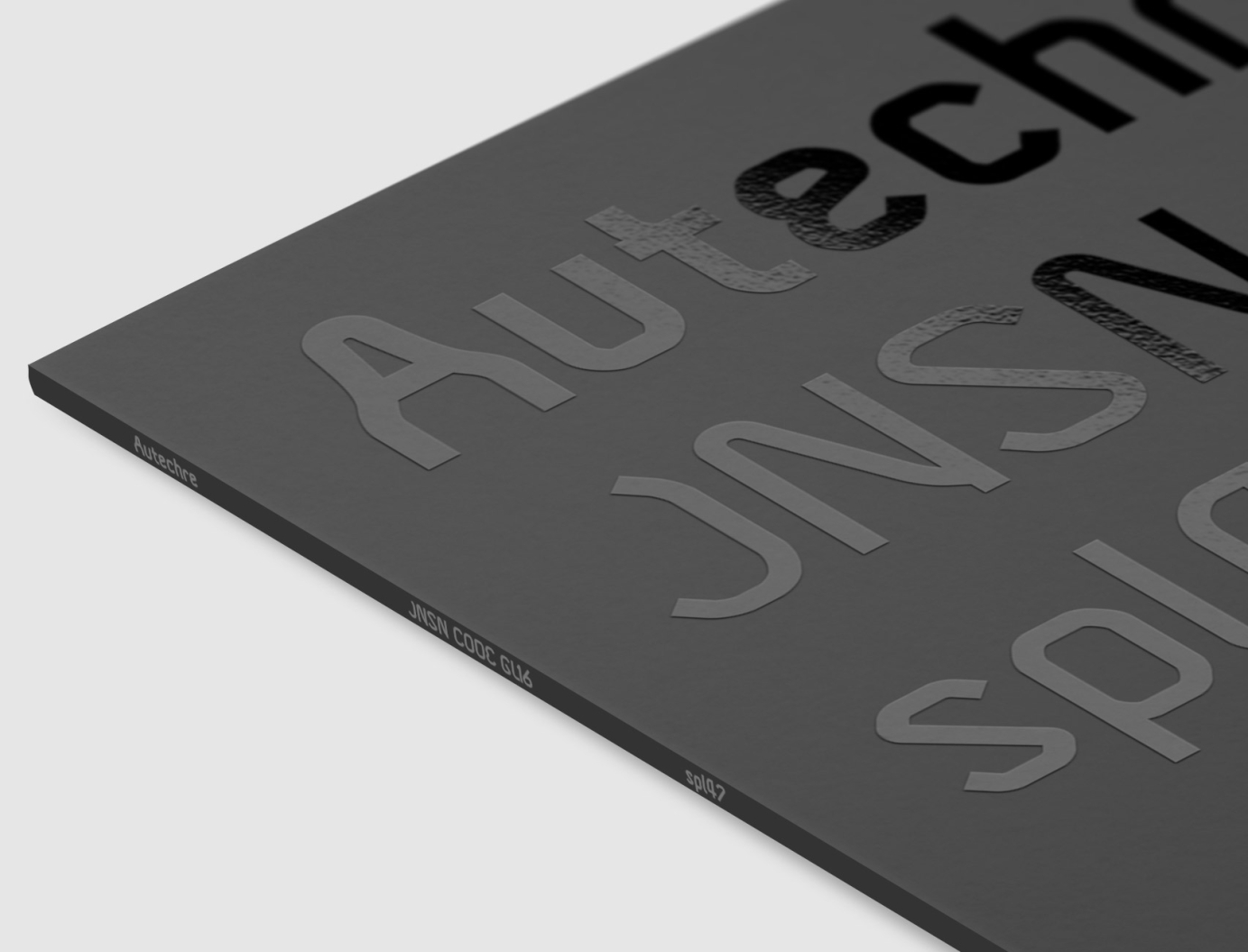 Autechre — JNSN CODE GL16/spl47 12" design with spot gloss