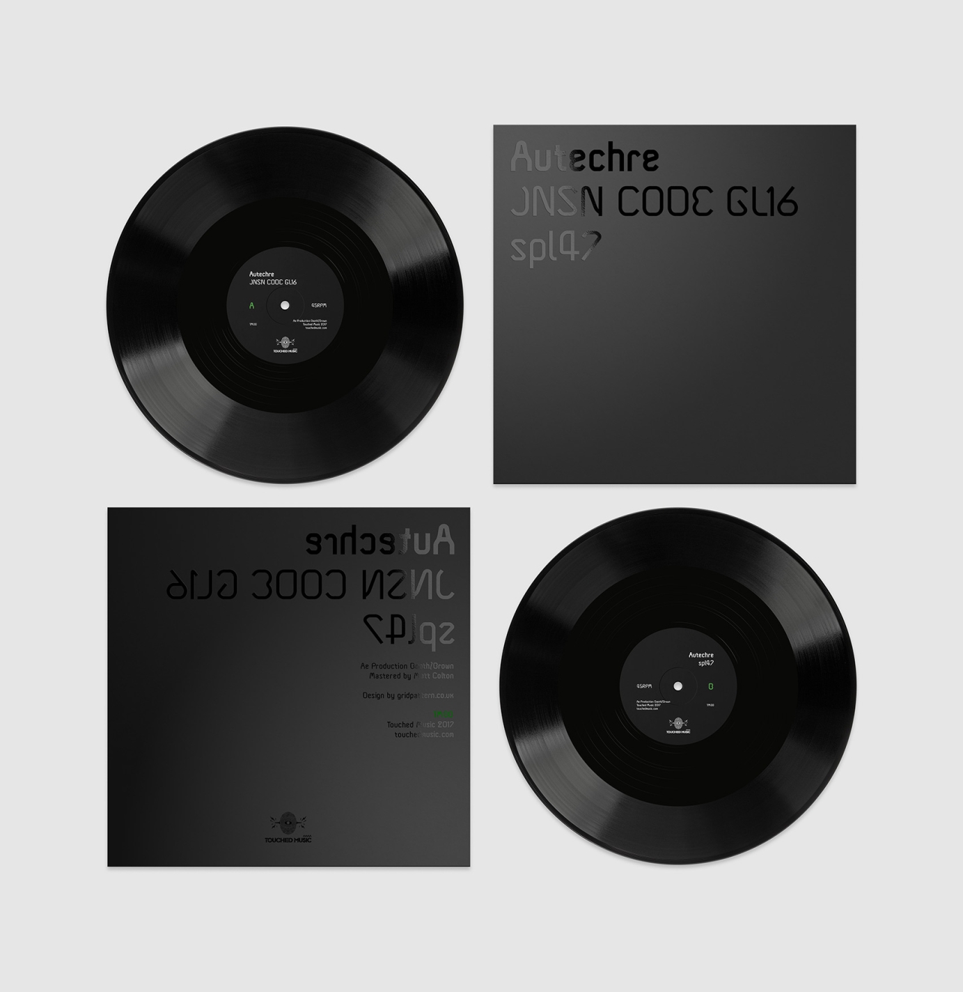 Autechre — JNSN CODE GL16/spl47 12" design with spot gloss