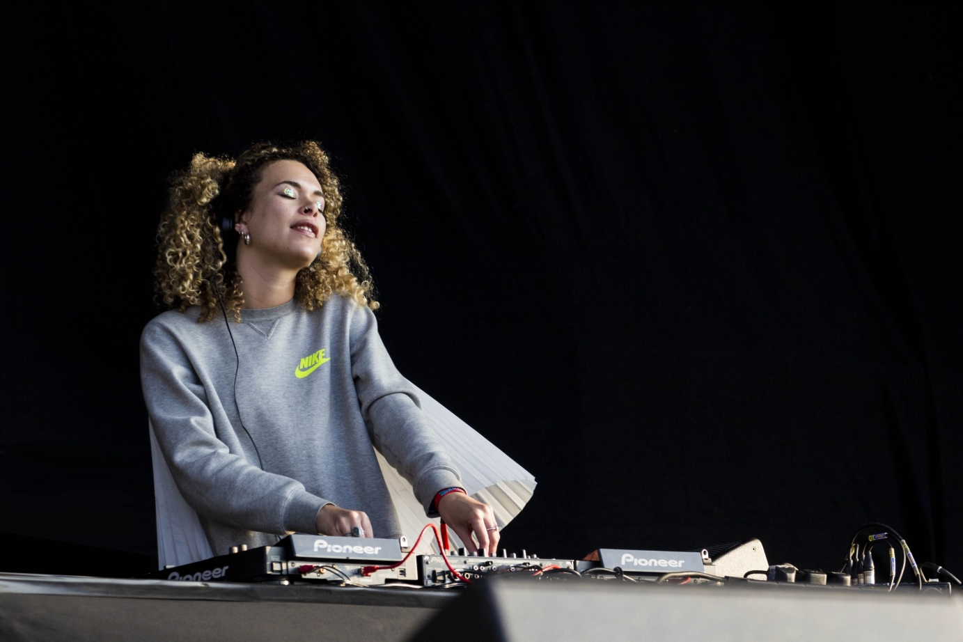 DJ on the decks supporting Katy B