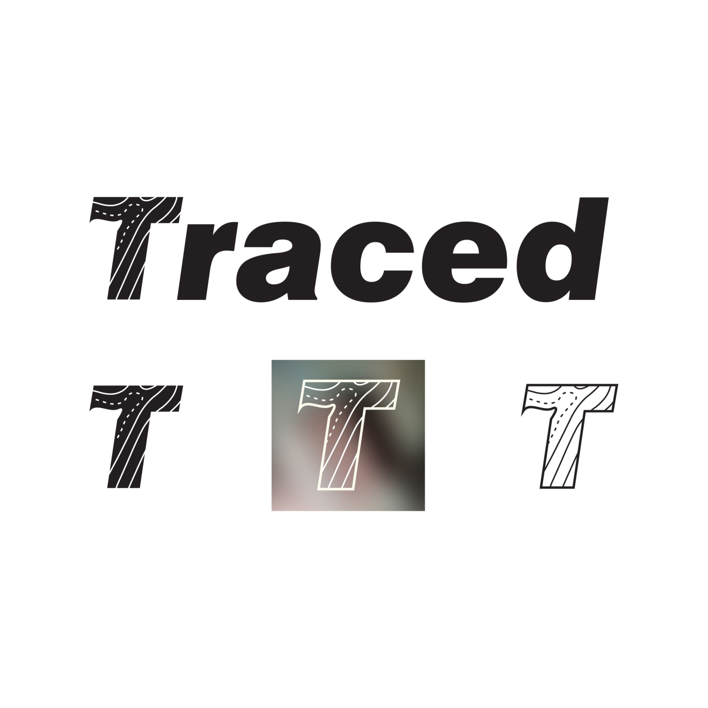 Logo designs for the Rove Studio visual identity design for Traced Arts program, commissioned by Empathy & Risk in collaboration with the Museum of Slavery and Freedom, Deptford.