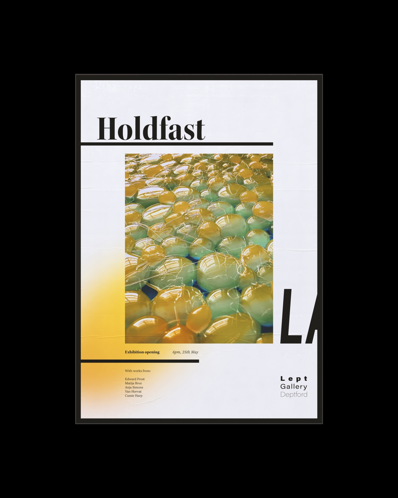 poster design for speculative gallery exhibition using original artwork