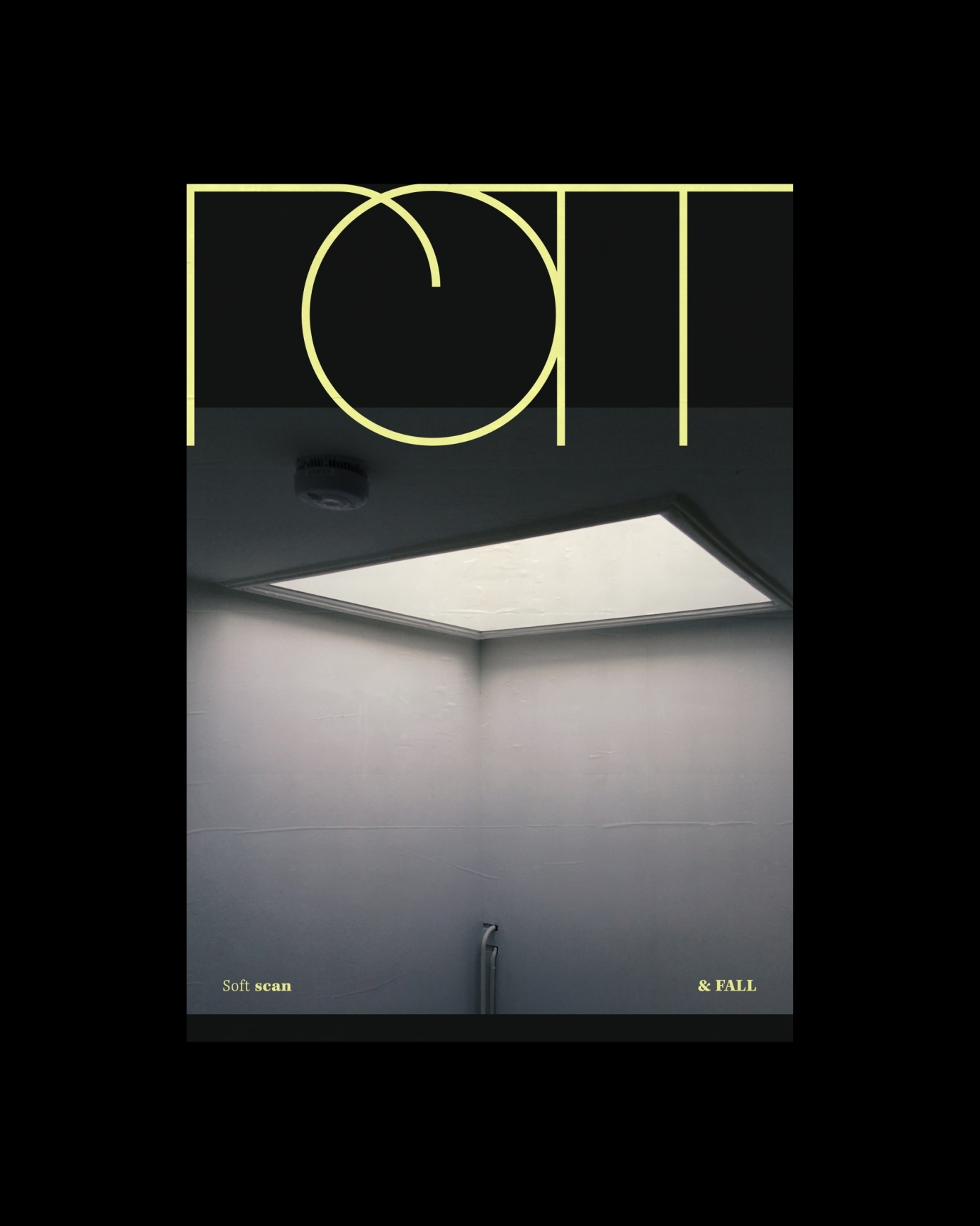 poster design concept using experimental typography and architectural photography