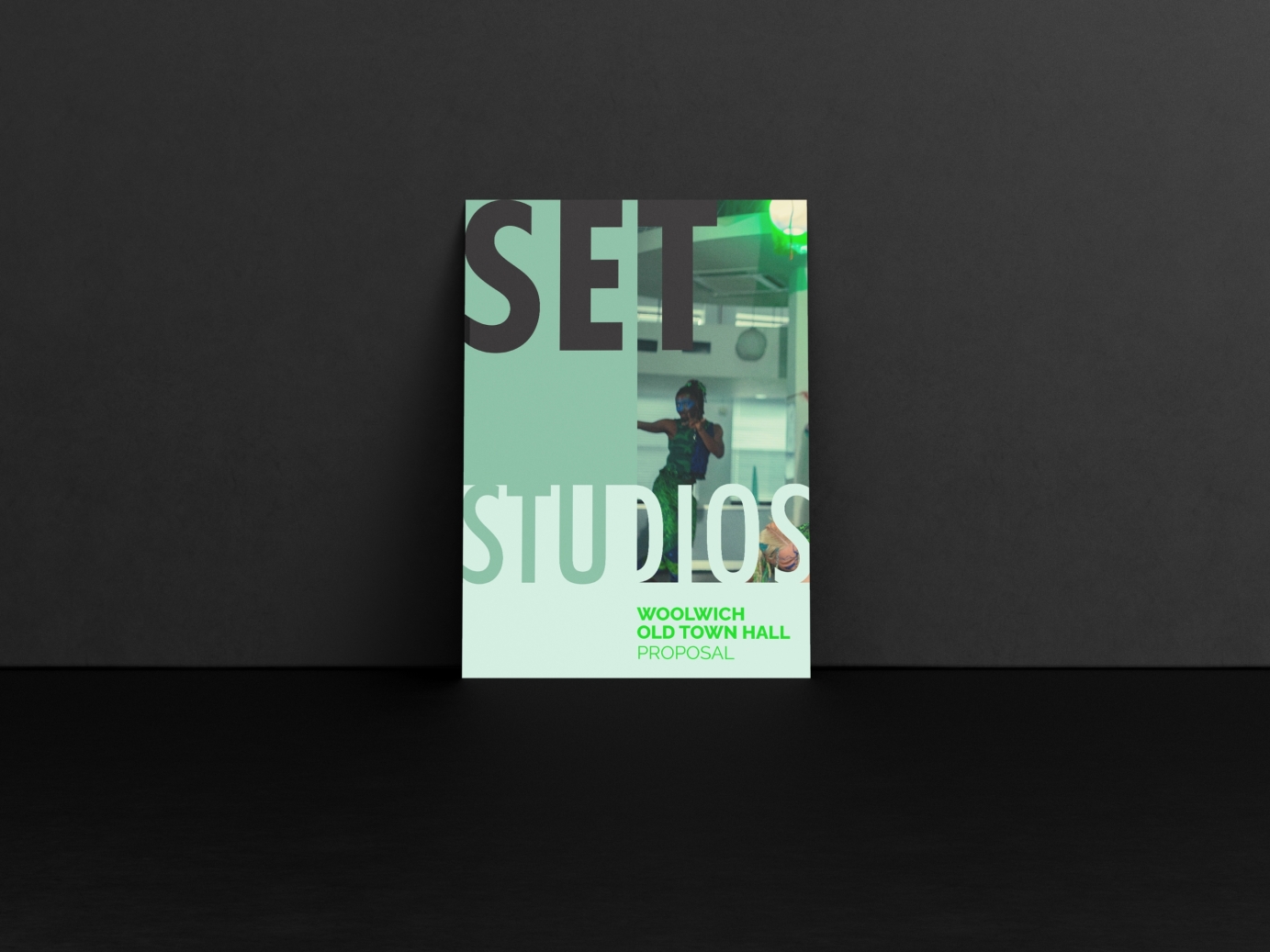 cover page for a publication design for London artist studio provider set studios