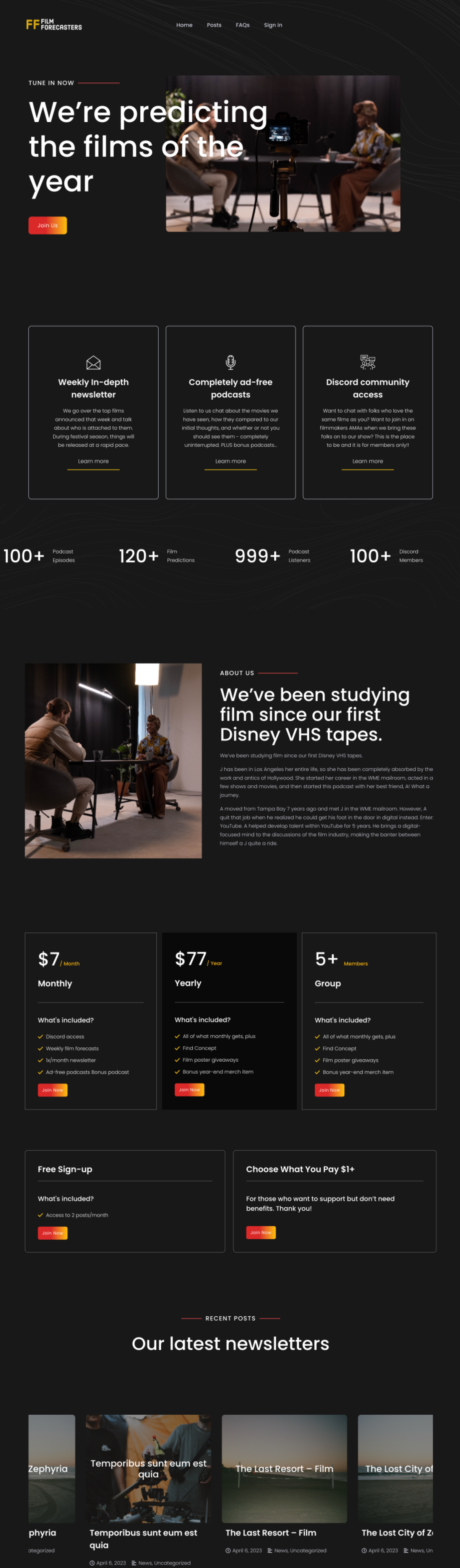 Website mockup screenshot