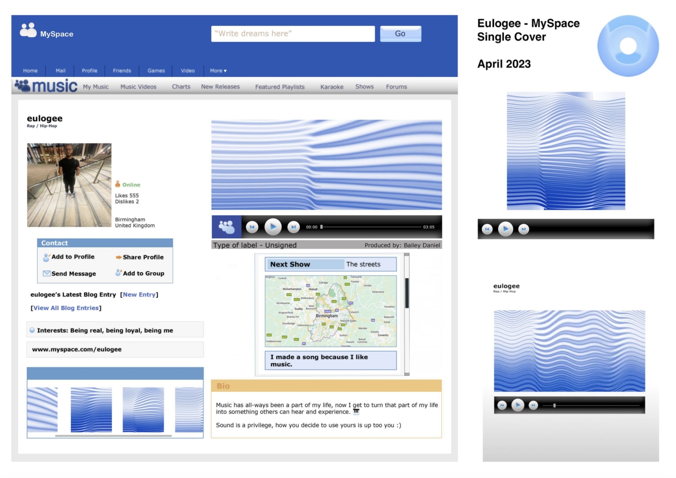 Album Cover + Visualiser
