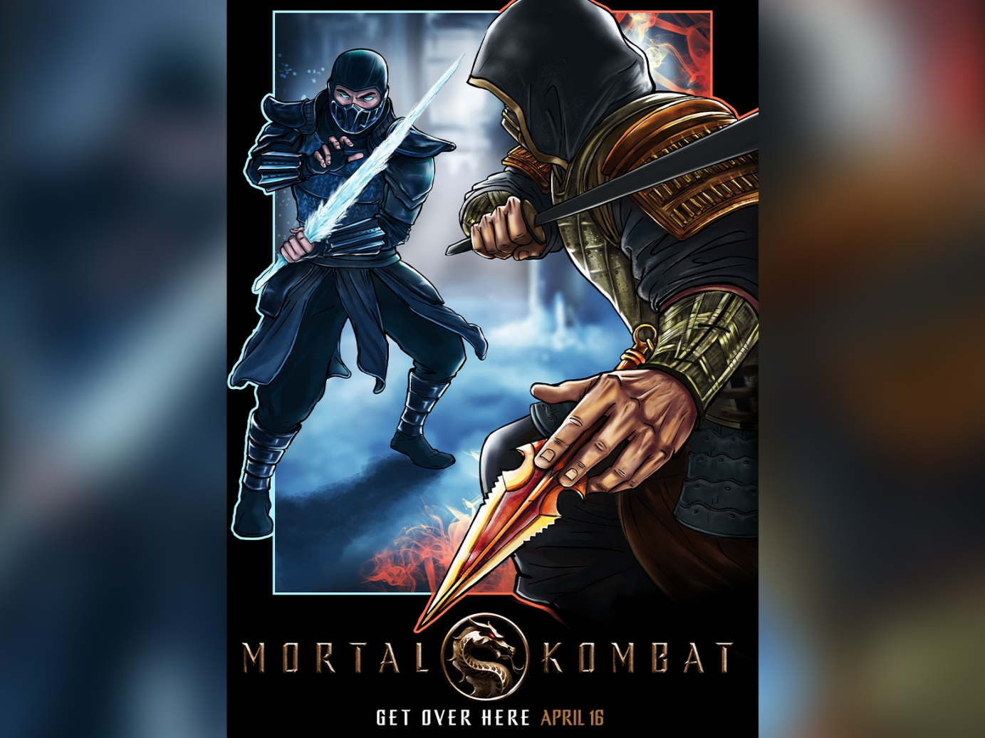 Movie poster illustration/design : Mortal Kombat by @yzulty