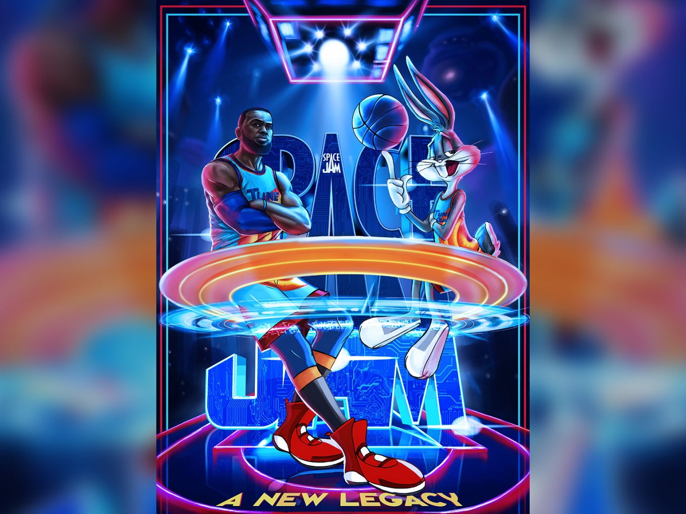 Movie poster illustration/design : Space Jam by @yzulty