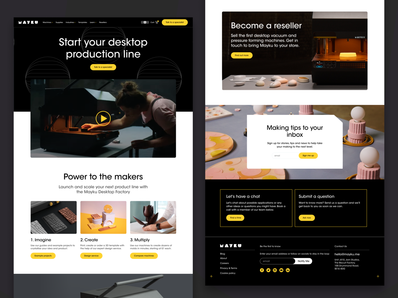 Machine manufacturer website