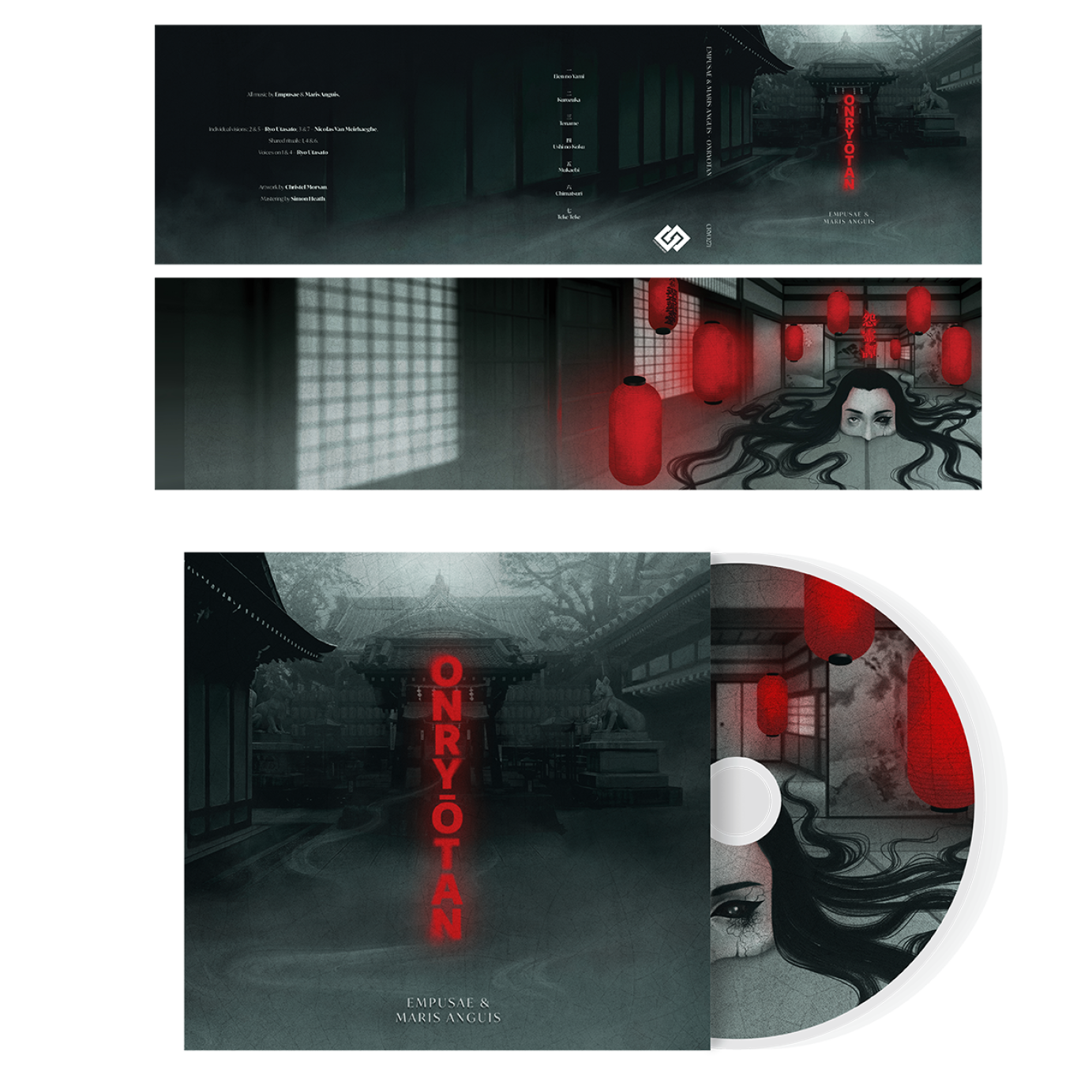 CD illustration and design for the digipack, black, dark, horror, esoteric art