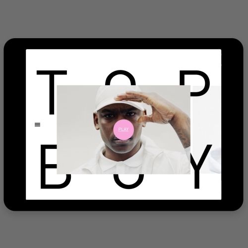 Website for Skepta by Tristan Palmer