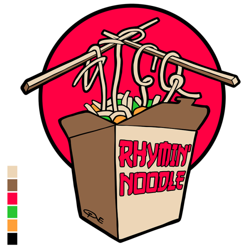 A TRIBE CALLED QUEST 'RHYMIN' NOODLES' PIN