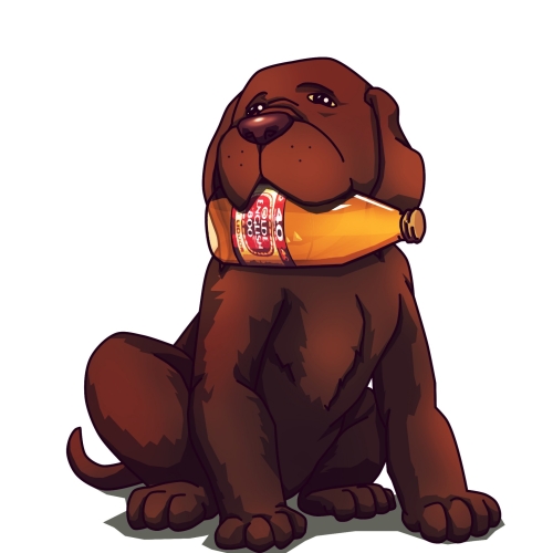 40z Dog - t-shirt art (for the rapper Prospero Lupo)