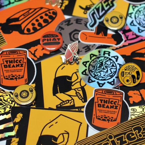 RAA! Stickers & pins